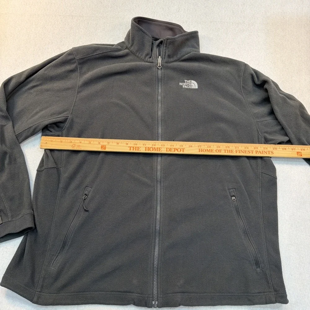 The North Face Jacket Mens Size XXL Gray WindWall Fleece Full Zip Outdoor